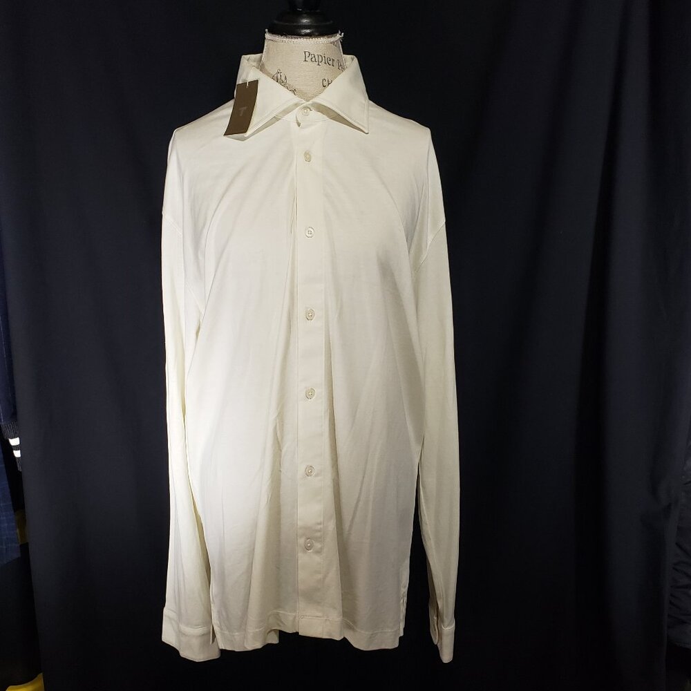 NWT - Left Coast Tee LS Button Front Shirt - Beige - Size XL*